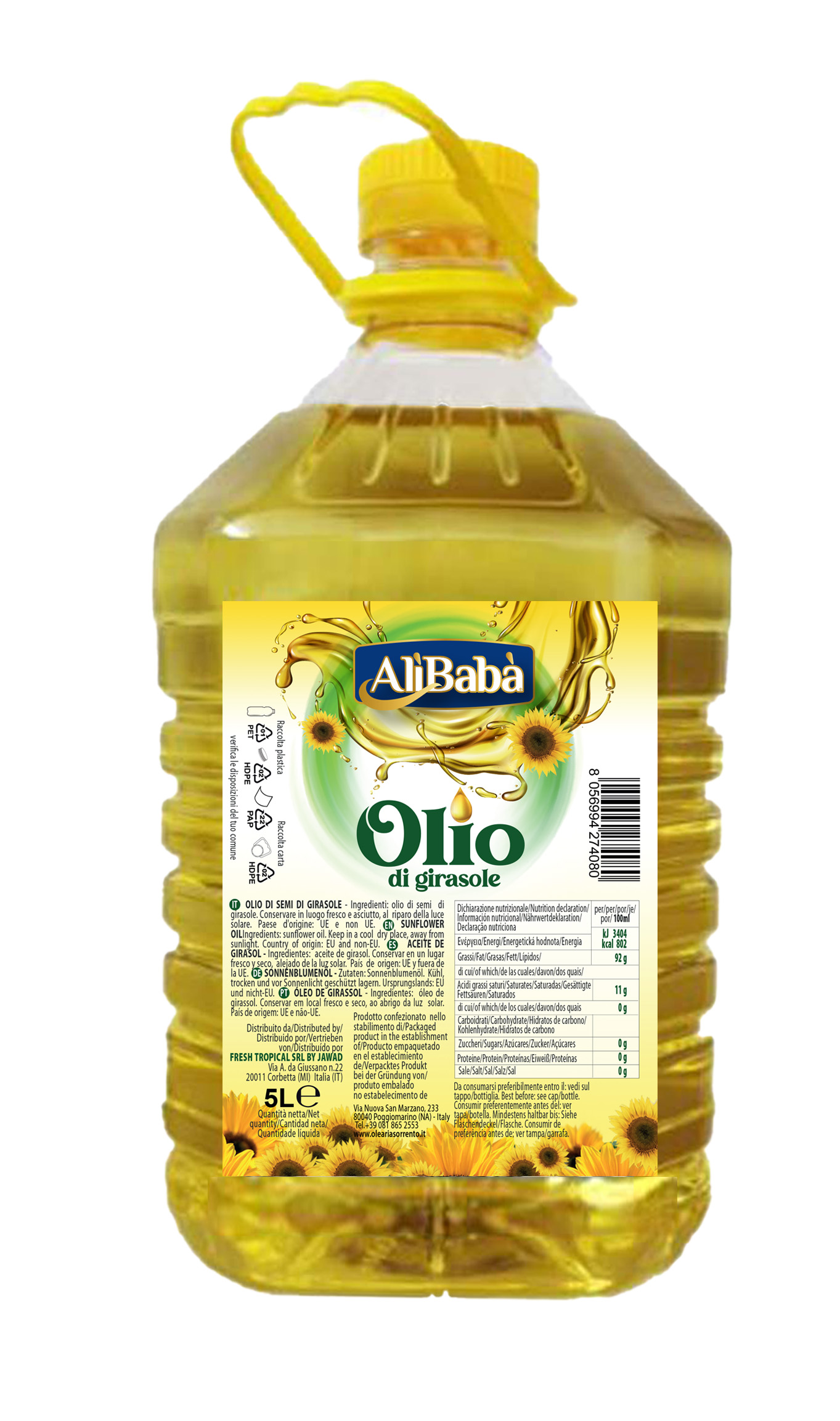 COOKING OIL SUNFLOWER 2X5LT ALI BABA