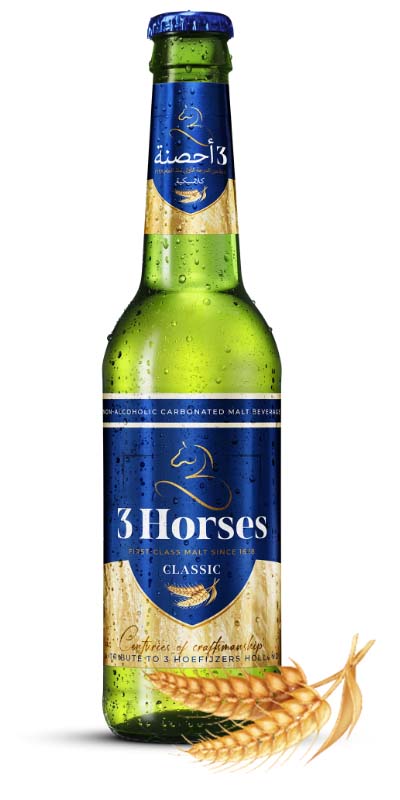 3 HORSES BOTTLE CLASSIC MALT 24*330ML