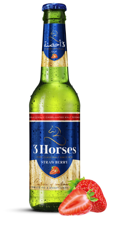 3 HORSES BOTTLE STRAWBERRY MALT 24*330ML