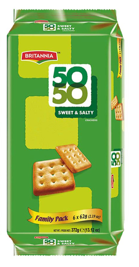 BRITANNIA 50-50 FAMILY PACK 6X62G