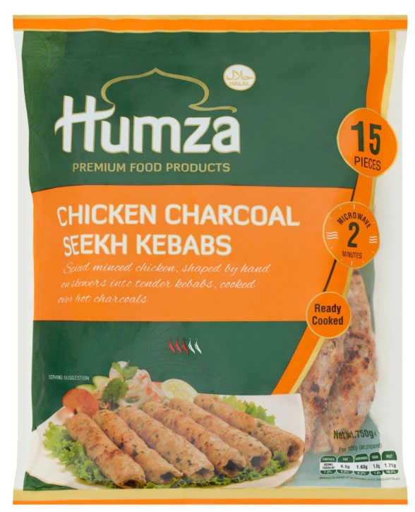 HUMZA CHICKEN CHILLI SEEKH KEBAB 8X900G