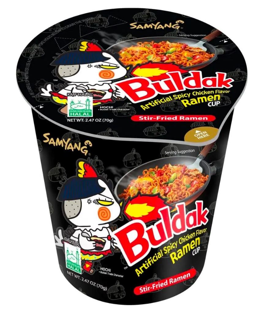 NOODLES CUP HOT CHICKEN 6X70G SAMYANG