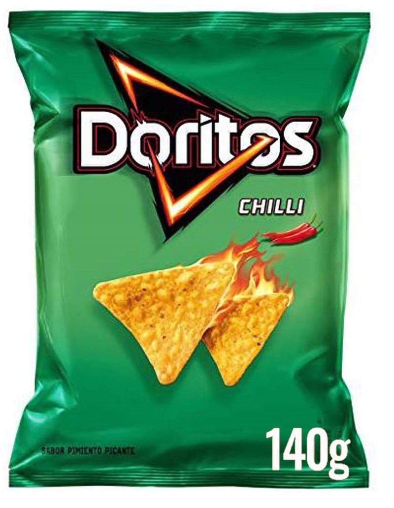 CHIPS DORITOS CHILLI 10X140G"GREEN"