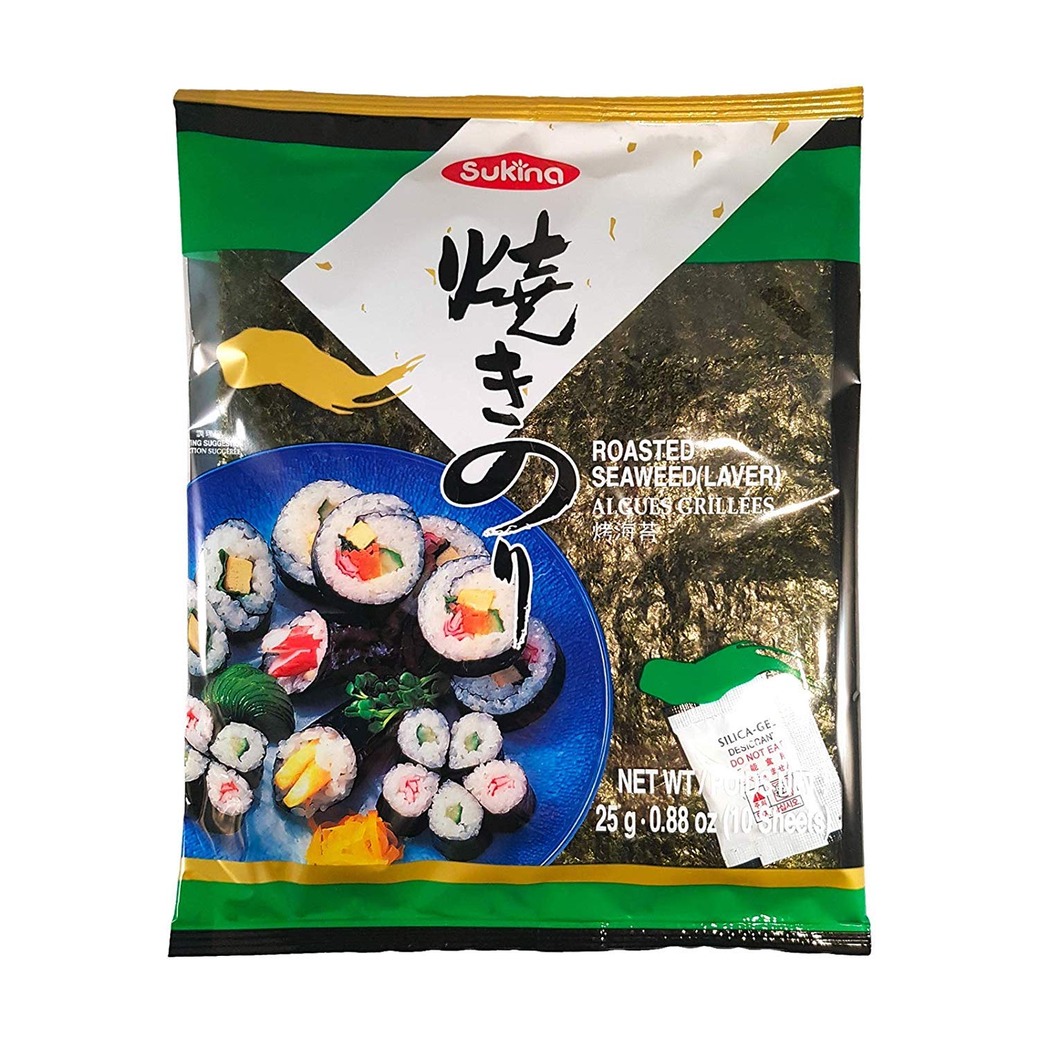 KR SUKINA SUSHI ALGHE NORI 10SHEE.50X25G