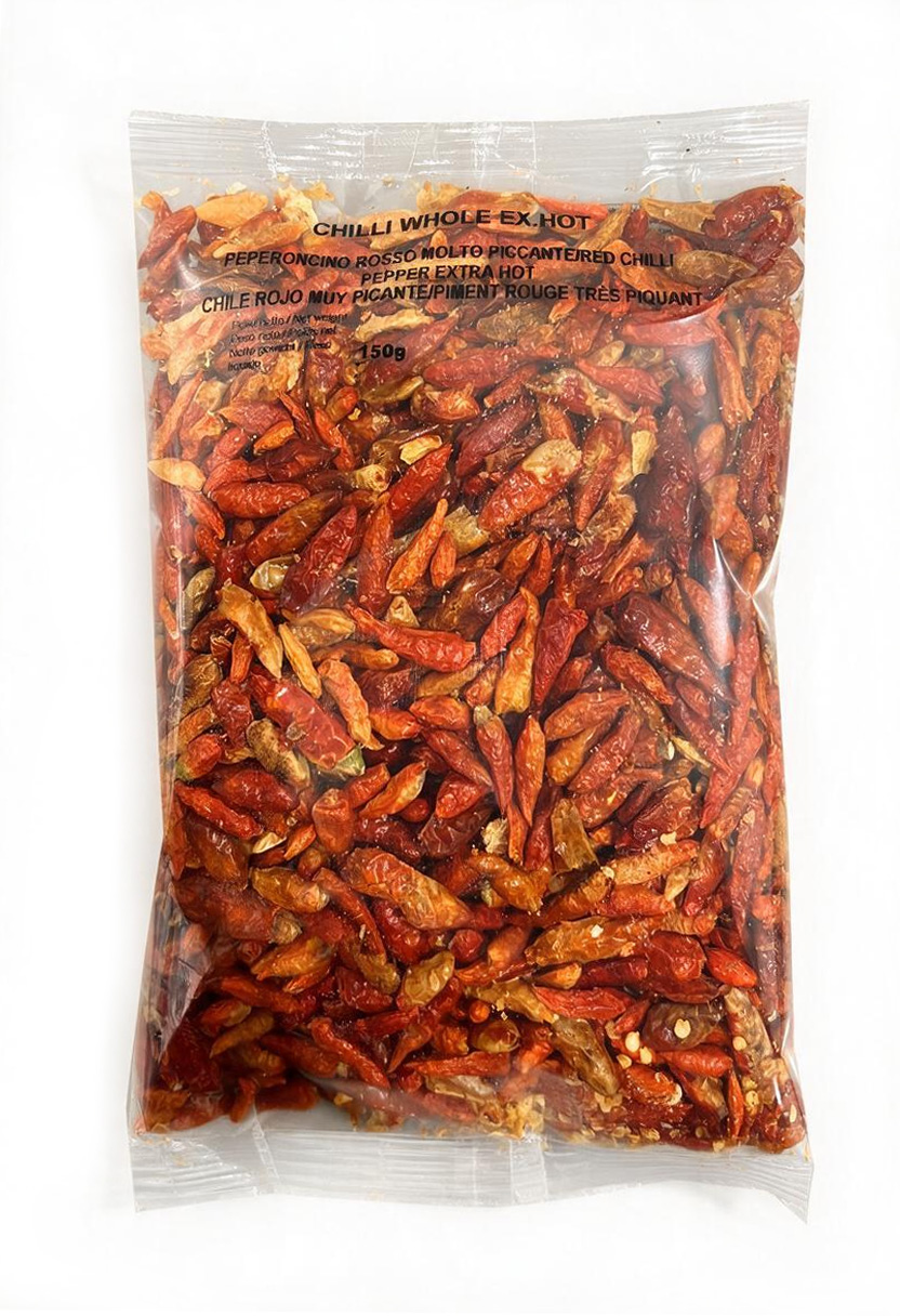 CHILLIES WHOLE EX.HOT 12X150G