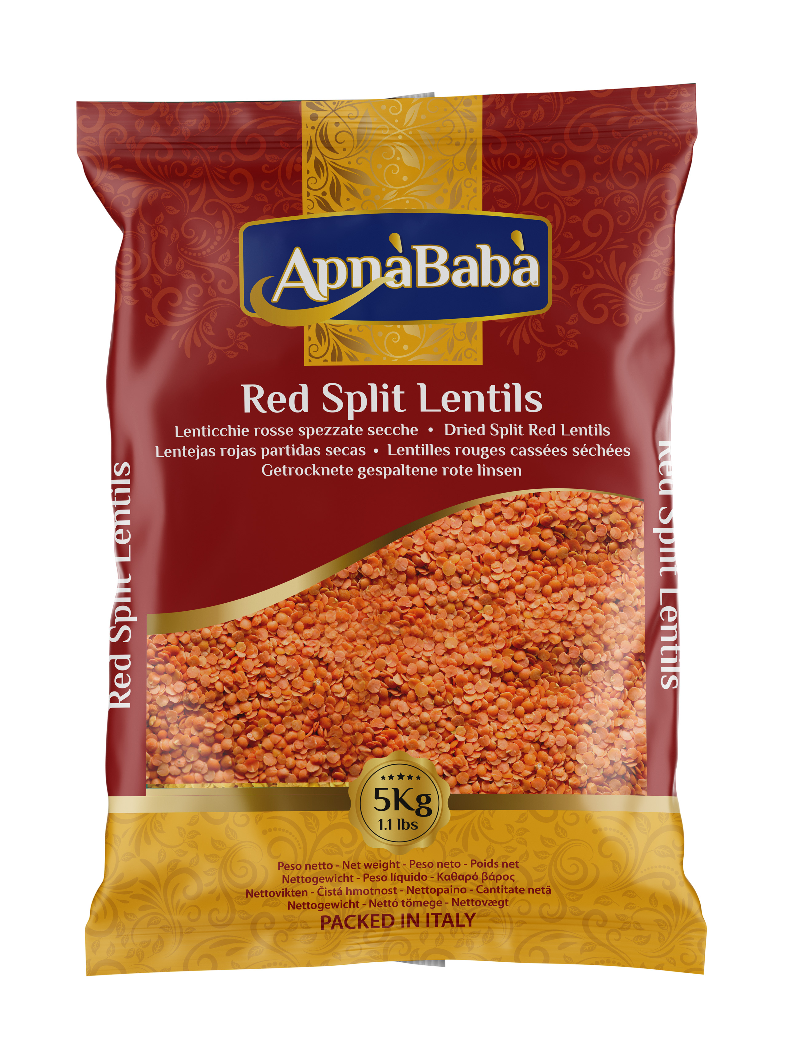 LENTIL RED SPLIT ALI BABA 4X5KG