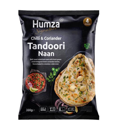 HUMZA CHILLI CORIANDER NAAN 12X300G