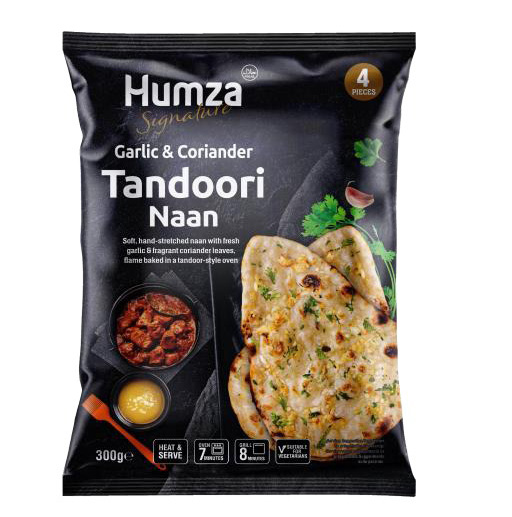 HUMZA GARLIC CORIANDER NAAN 12X300G