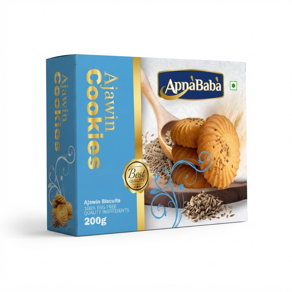 AJWAIN BISCUITS APNA BABA 24X400G