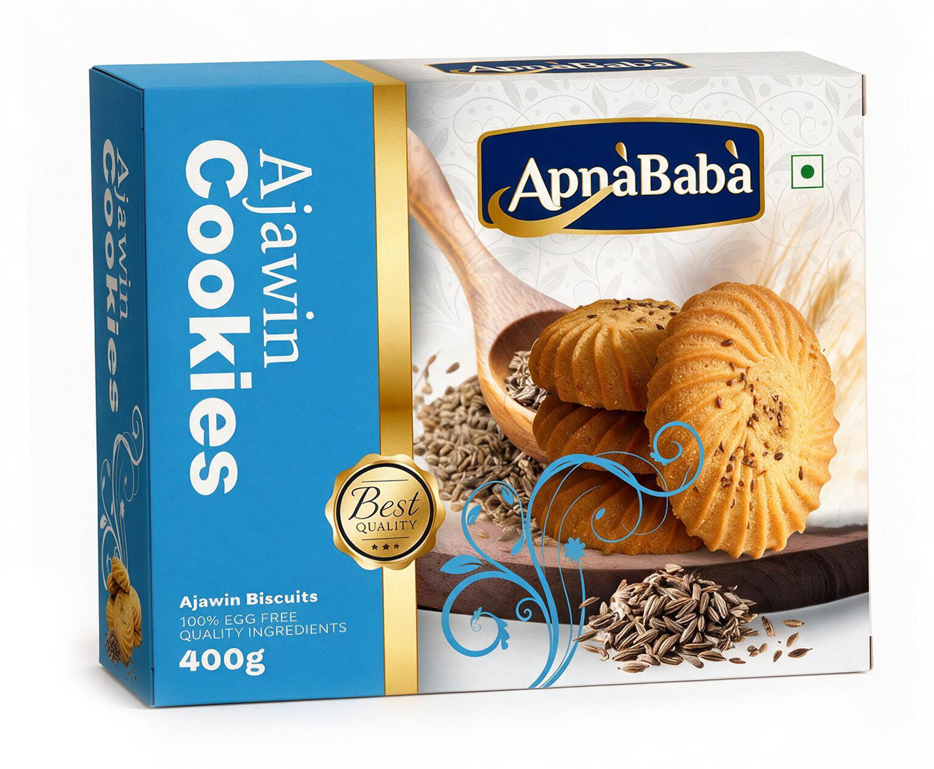 AJWAIN BISCUITS APNA BABA 24X400G