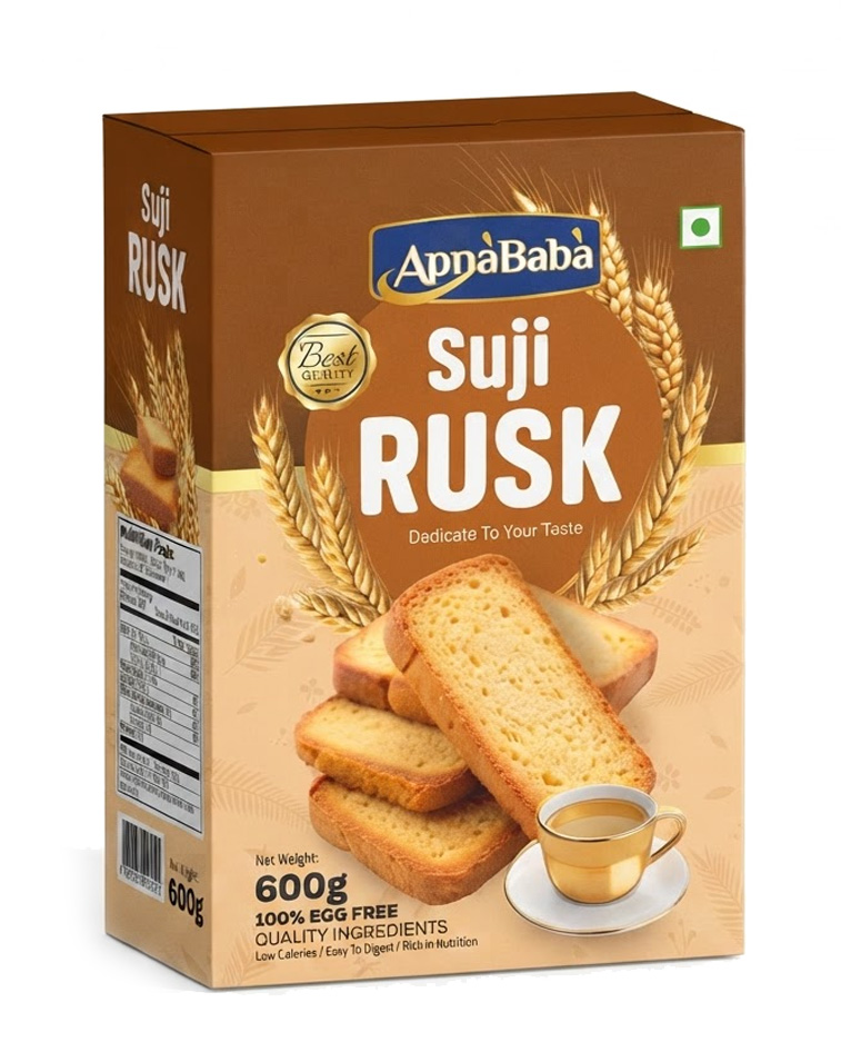 SUJI RUSK APNA BABA 12X600G