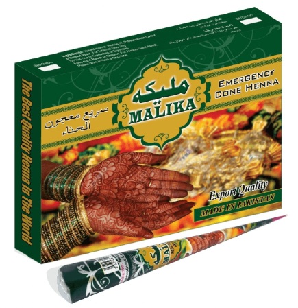 MALIKA MEHNDI CONE DARK BROWN 12X50G