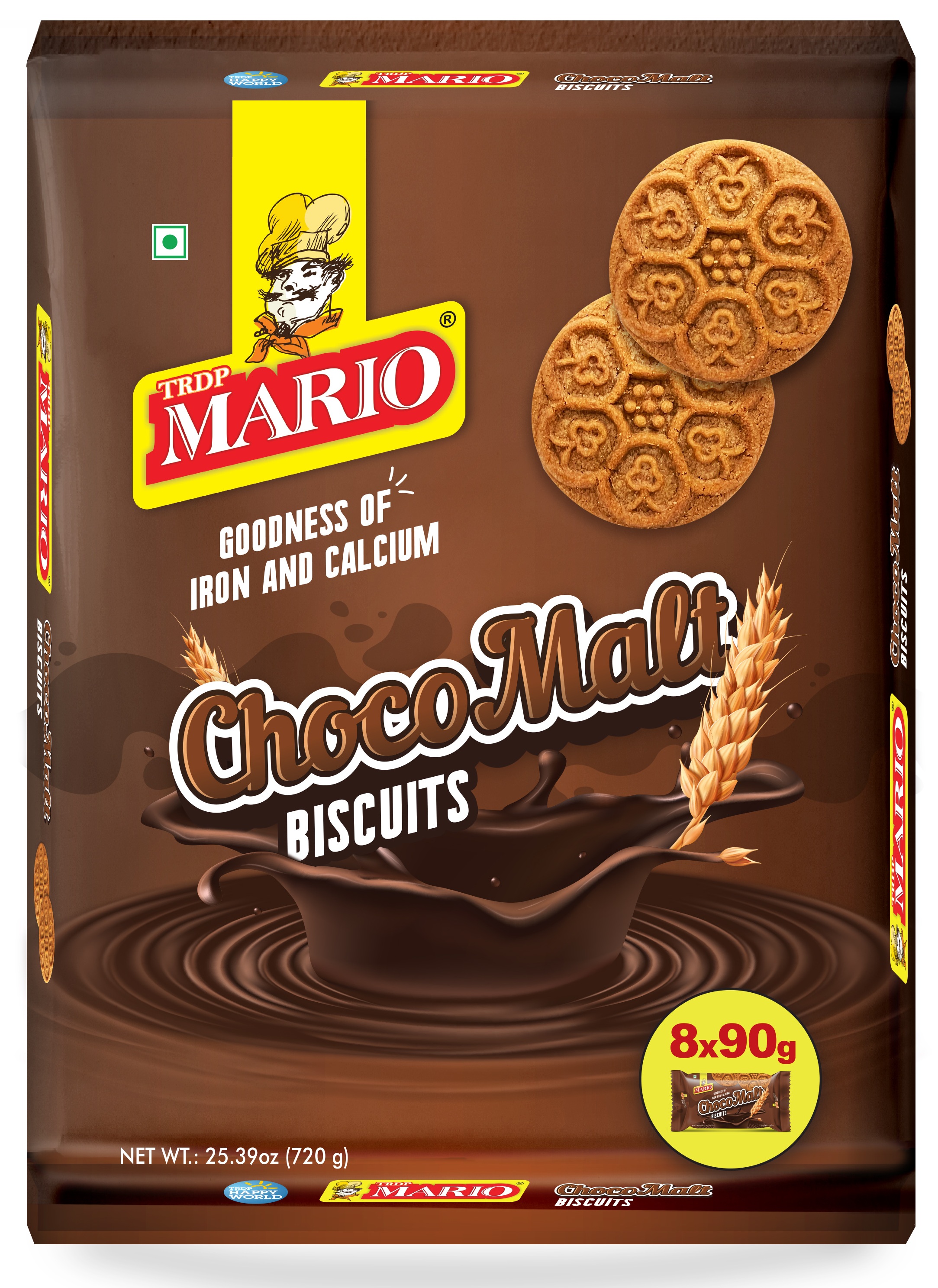 MARIO CHOCOMALT BISCUIT 8X90G