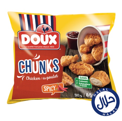 DOUX CHICKEN SPICY NUGGETS 5x1KG FROZEN