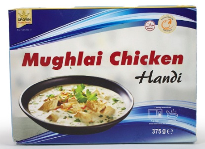 CROWN RTE MUGHLAI CHICKEN HANDI 15x375GR