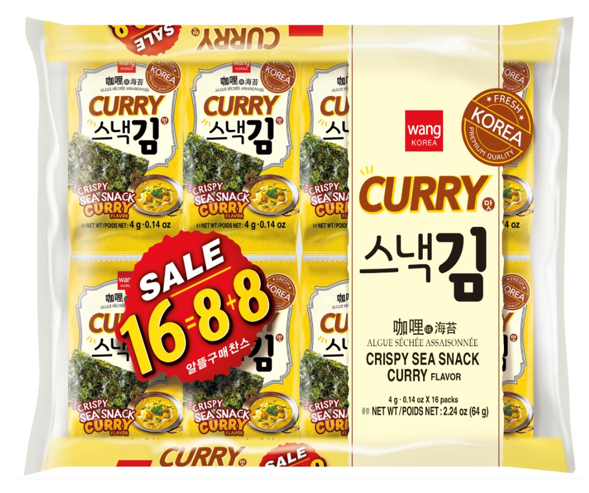 KR WANG  SEAWEED SNACK CURRY 6X(16X4G)