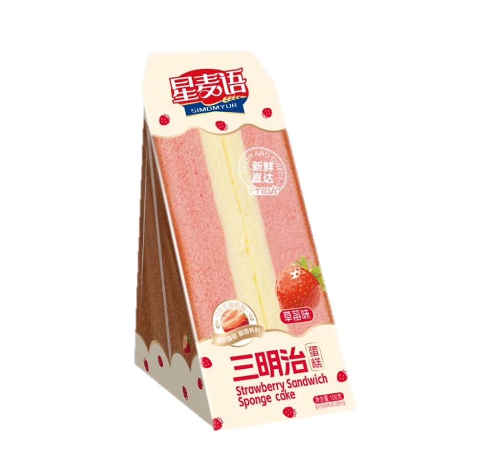 CN SANDWICH STRAWBERRY CAKE 32X100G