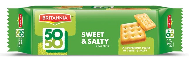 BRITANNIA 50-50 SWEET & SALTY FP 6X62G