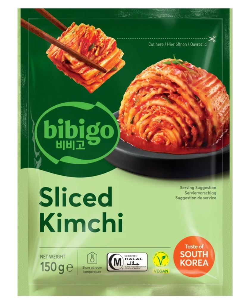KR BIBIGO SLICED KIMCHI BAG 40X150G