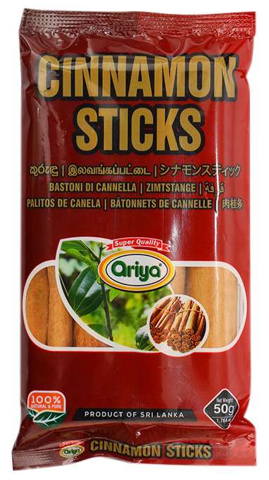 ARIYA CINNAMON STICK 5" INCH CUT 24X50G