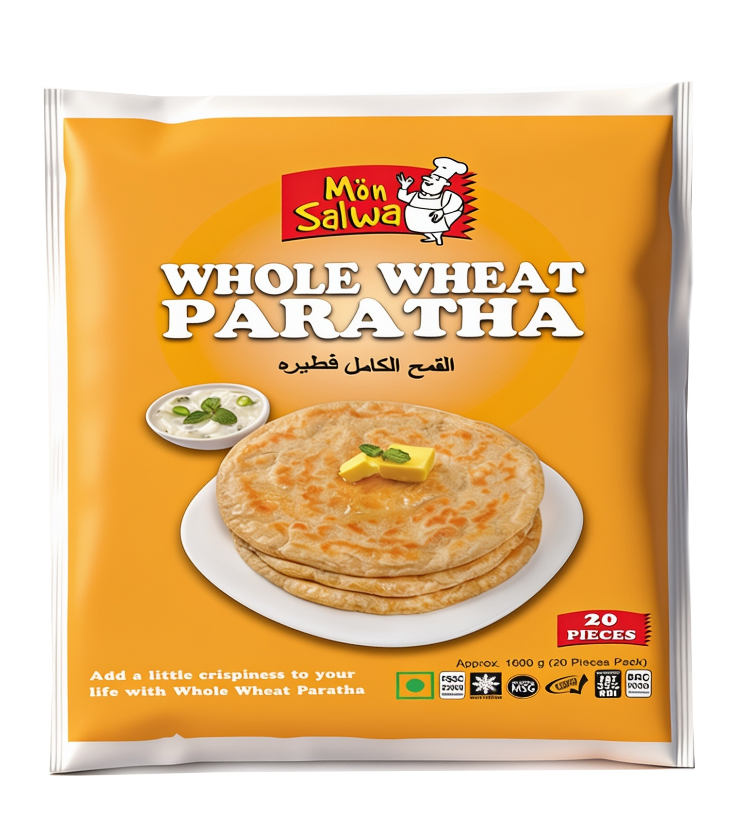 MONSALWA WHEAT PARATHA 6X1600GR