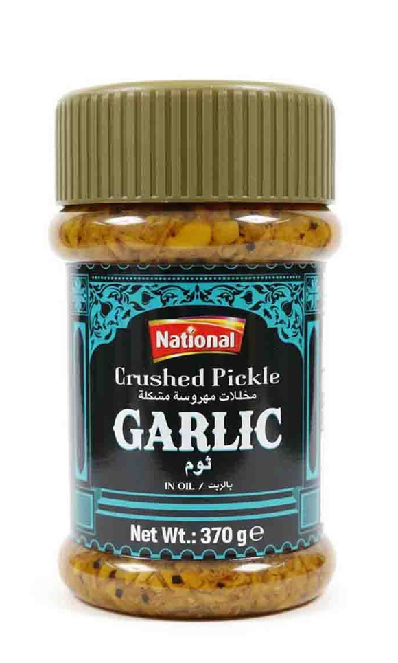 PICKLE NATIONAL CRUSHED GARLIC 12X370G