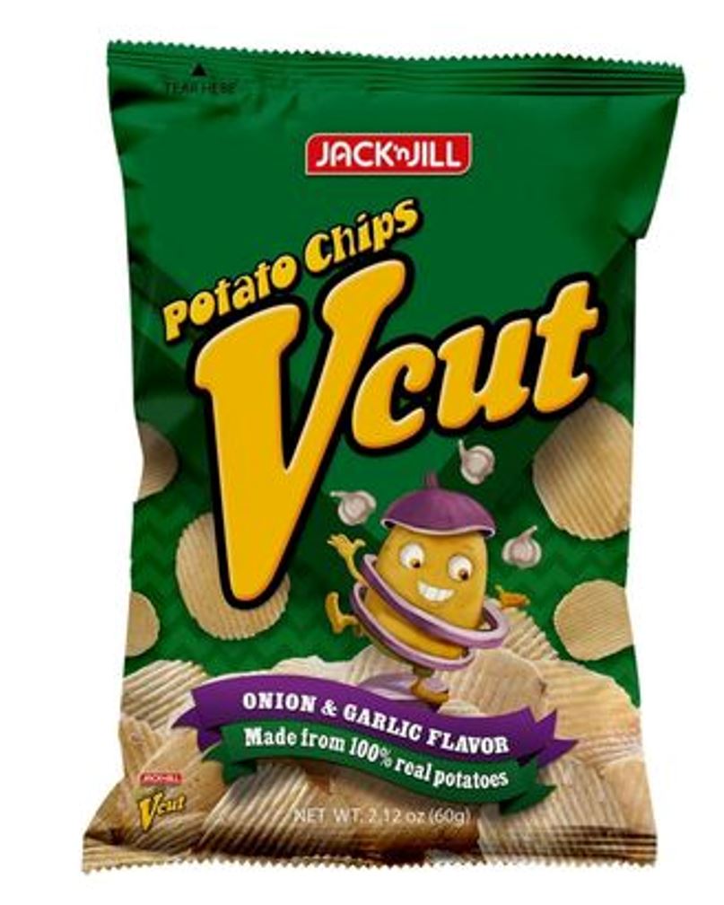 PH CHIPS JNJ V-CUT ONION&GARLIC 50X60G