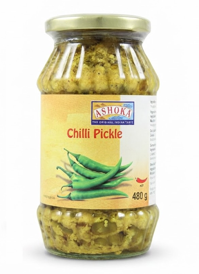 ASHOKA PICKLE CHILLI VETRO 6X480G