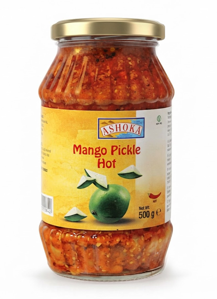 ASHOKA PICKLE MANGO (HOT) VETRO 6X500G