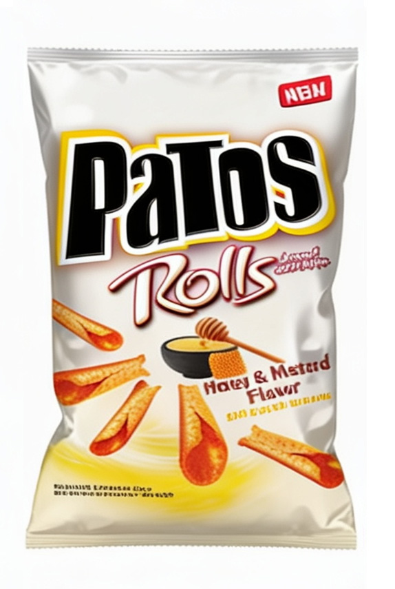 CHIPS PATOS ROLLS HONEY & MUSTAR 24X90G
