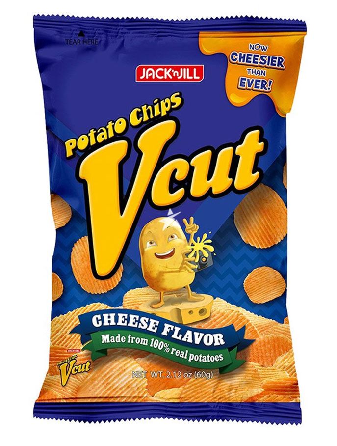 PH CHIPS JNJ V-CUT CHEESE 50X60G