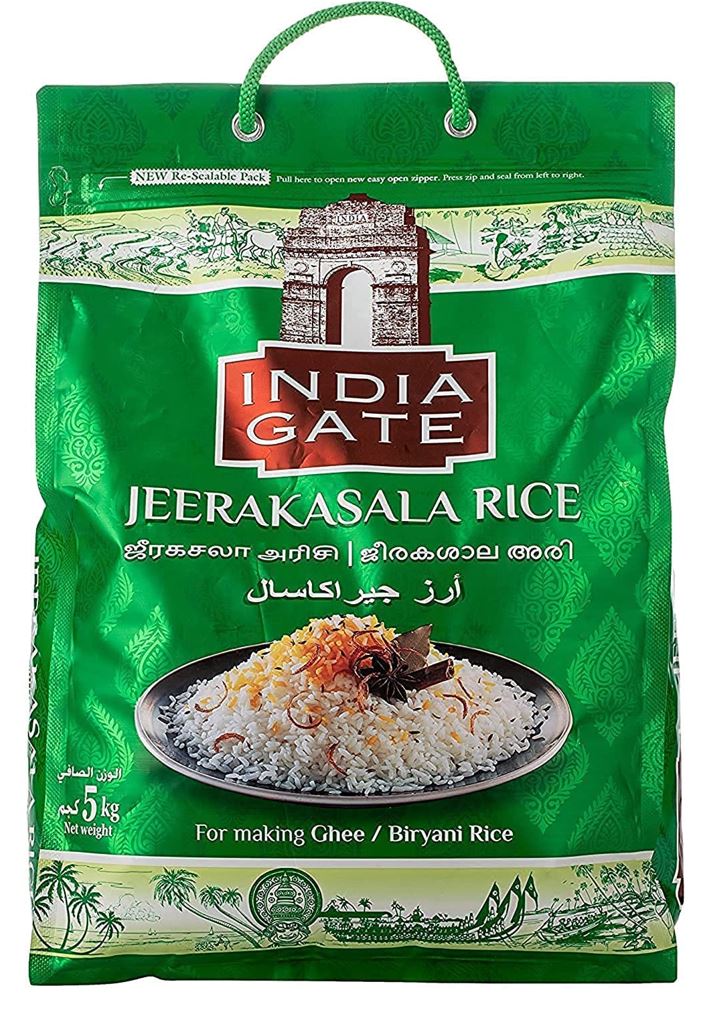 JEERAKASALA INDIA GATE RICE 4X5KG - FreshTropical