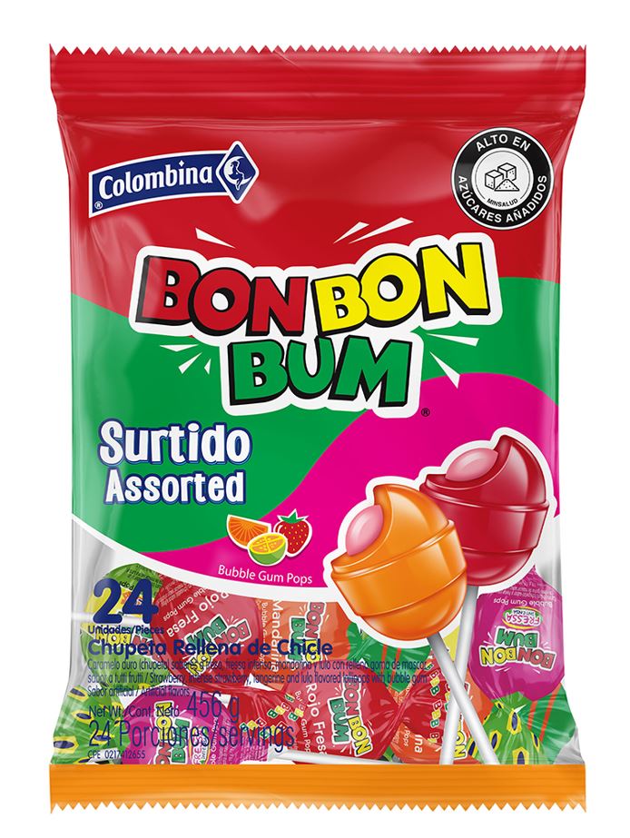 BBB BONBONBUM SURTIDO MISTO 15X408G - FreshTropical