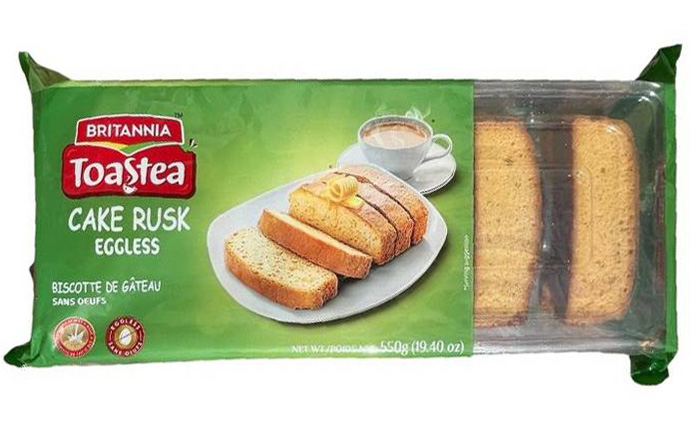BRITANNIA CAKE RUSK EGGLESS 12X550G