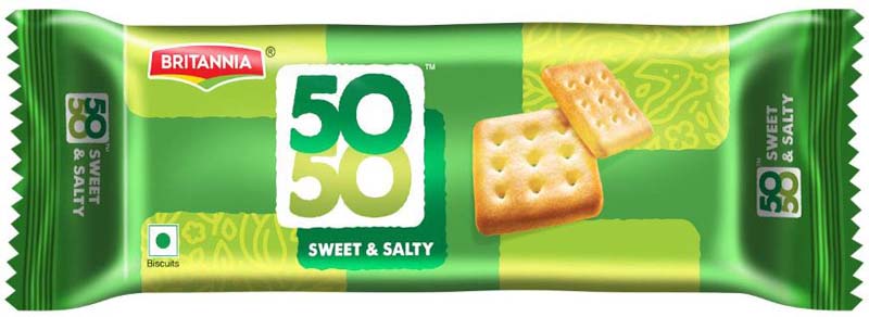 BRITANNIA 50-50 COOKIES 24X62G