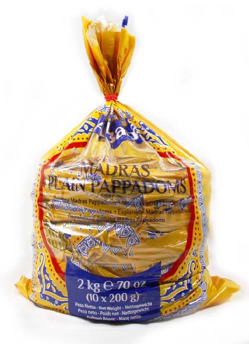 PAPADS PLAIN MADRAS ALI BABA 10X200G