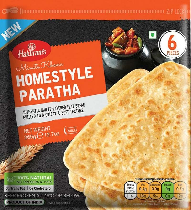 PARATHA HALDI'S PLAIN VEGAN 24X360G