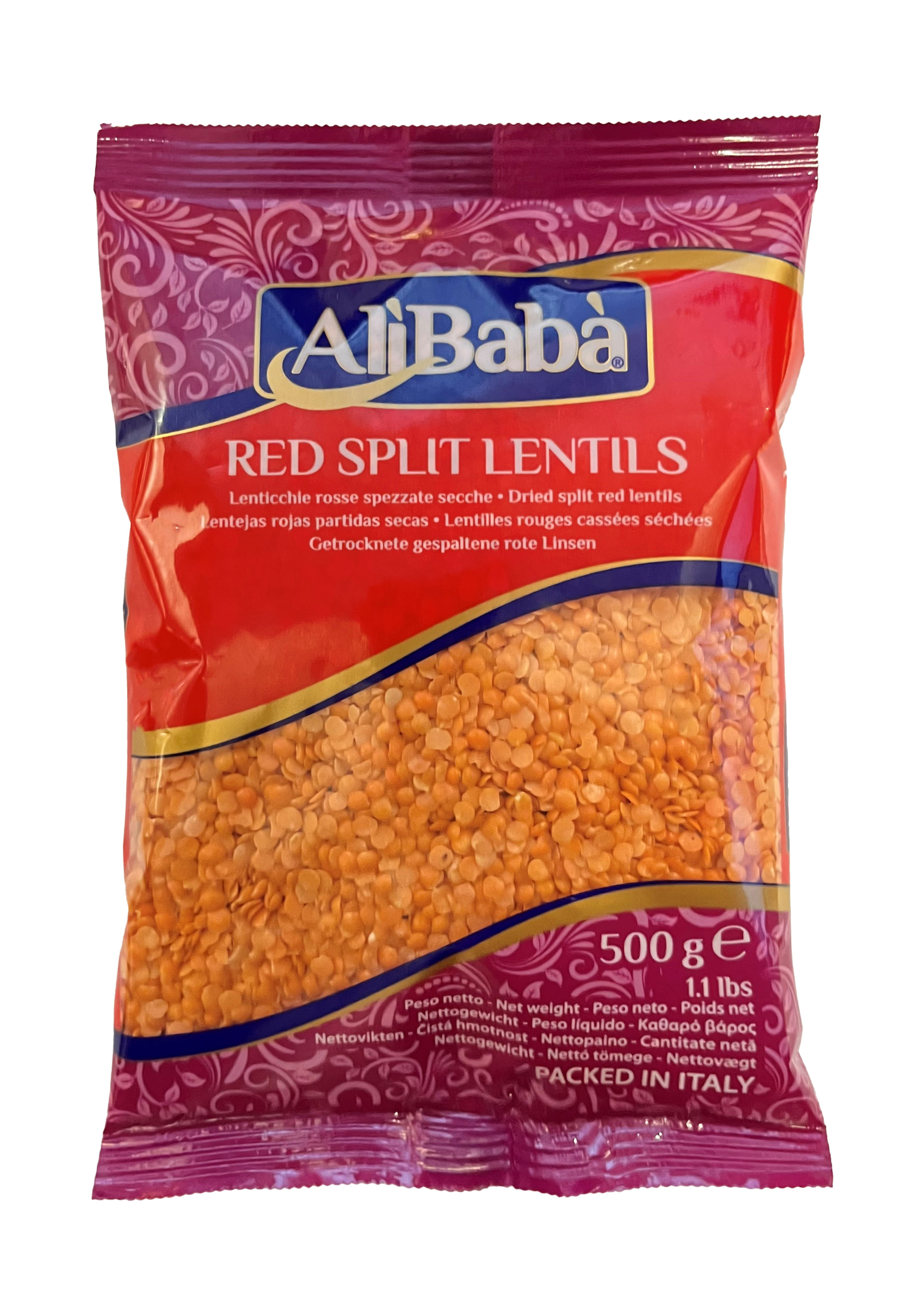 LENTILS RED SPLIT ALI BABA 21X500G - FreshTropical